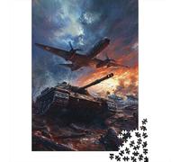 Puzzle da 1000 pezzi con aerei e carri armati per adulti e adolescenti, puzzle per divertimento in famiglia e serate di gioco, 1000 pezzi (38x26 cm)