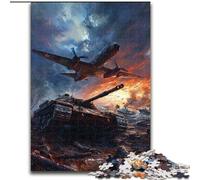 Puzzle da 1000 pezzi con aerei e carri armati per adulti e ragazzi, gioco stimolante e gioco per famiglie, collezione di artisti, belle arti per bambini dai 14 anni in su (26x38cm)