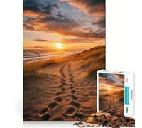 Puzzle da 1000 pezzi con alba sulla spiaggia, ideale per ragazzi, per stimolare la memoria, per il tempo libero a casa e per l'assemblaggio di immagini (50x75cm) Un regalo perfetto