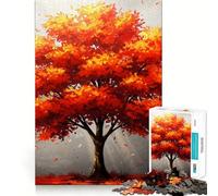 Puzzle da 1000 pezzi con albero autunnale,incastro preciso,gioco di logica e pensiero,momento di relax,regalo di Natale artistico (38x26cm)