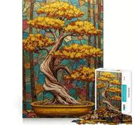 Puzzle da 1000 pezzi con albero bonsai e pittura astratta,gioco di incastri precisi,gioco di costruzione che favorisce la concentrazione,gioco tranquillo,divertimento assicurato per il compleanno