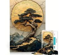 Puzzle da 1000 pezzi con albero bonsai giapponese Kintsugi,incastro perfetto,attività di gioco intelligente,divertimento per il tempo libero,regalo di compleanno 38x52cm