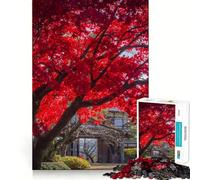 Puzzle da 1000 pezzi con albero d'acero rosso giapponese per ragazzi, gioco di logica, momento di relax, taglio perfetto, lista dei desideri di Babbo Natale (38x26cm)