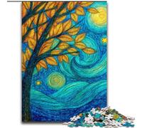 Puzzle da 1000 pezzi con albero del cielo notturno, puzzle impegnativi 50X75CM, regalo perfetto per la festa della mamma, compleanni, Natale