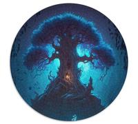 Puzzle da 1000 pezzi con albero del mondo fantasy, puzzle di carta fai da te, decorazioni stimolanti per il cervello, regali per le vacanze (67,5x67,5cm)