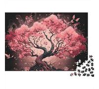 Puzzle da 1000 pezzi con albero di ciliegio in fiore. Albero di ciliegio gigante. Per adulti dai 12 anni in su. Giochi educativi. Decorazione per la casa. 52x38 cm.