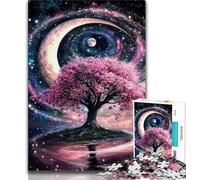 Puzzle da 1000 pezzi con albero di ciliegio in fiore per adolescenti sfida difficile contro lo stress per migliorare l'amore tra coppie (50x75cm)