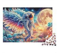 Puzzle da 1000 pezzi con ali di astronauta, elefante nello spazio, per adulti, gioco educativo, decorazione per la casa, sfida ad alta difficoltà, regali di compleanno, 38x26 cm/1000 pezzi