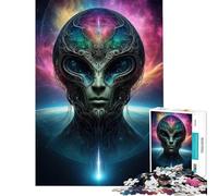 Puzzle da 1000 pezzi con alieni extraterrestri Gioco rilassante giocattolo avvincente per coltivare la pazienza Ottimo regalo di compleanno (dimensioni 38x52cm)