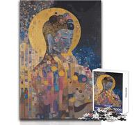 Puzzle da 1000 pezzi con alone spirituale, Buddha, arte, rilassante, solitario, momento tranquillo, taglio preciso, giocattolo da gioco, dimensioni 38x52cm
