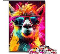 Puzzle da 1000 pezzi con alpaca, colorato, per adulti, gioco interattivo per famiglie, sfida per la mente (dimensioni 26x38cm)