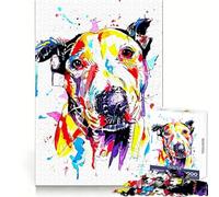 Puzzle da 1000 pezzi con American Pitbull Terrier per adolescenti, ideale per stimolare la mente e rilassarsi Complesso a incastro perfetto (50x75cm)