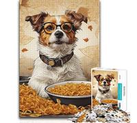 Puzzle da 1000 pezzi con analisi e logica del cane Jack Russel, giochi rilassanti per bambini dai 14 anni in su, 50x75cm