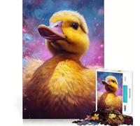 Puzzle da 1000 pezzi con anatra magica viola per ragazzi, stimolante per la mente, divertimento in famiglia, bordi precisi, regalo memorabile (38x52cm)