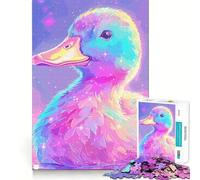 Puzzle da 1000 pezzi con anatra rosa per adulti e ragazzi, gioco stimolante e antistress, con ritagli precisi, ideale come regalo per le vacanze (38x52cm)