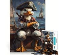 Puzzle da 1000 pezzi con anatra samurai per adolescenti, gioco di logica puro, rilassante, con taglio netto e preciso, opera d'arte (38x52cm)