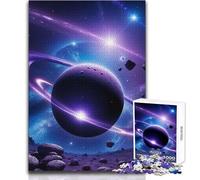 Puzzle da 1000 pezzi con anelli raffiguranti il pianeta Saturno, attività rilassante per il tempo libero, taglio di precisione, bordo liscio, giocattolo da gioco, dimensioni 38x26cm