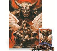 Puzzle da 1000 pezzi con angeli, demoni e samurai per adulti Allenamento di memoria, tempo ben speso, bordi precisi, regalo perfetto (50x75cm)