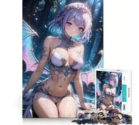Puzzle da 1000 pezzi con angelo anime alato,ideale per allenare la mente,con incastri precisi e senza spazi vuoti,un'attività divertente per rafforzare i legami affettivi (50x75cm)