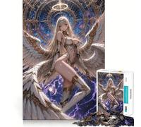 Puzzle da 1000 pezzi con angelo anime con aureola e ali,ideale per ragazzi,gioco di concentrazione mentale,taglio di precisione con bordi lisci,perfetto come regalo di Natale (38x26cm)
