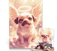 Puzzle da 1000 pezzi con angelo carlino, aureola e ali, ideale per adolescenti, per stimolare la concentrazione, un passatempo rilassante e perfetto come regalo di Natale (50x75cm)