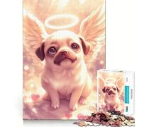 Puzzle da 1000 pezzi con angelo carlino con aureola e ali,ideale per un divertente gioco di memoria,con superficie liscia e priva di sbavature,una sfida stimolante per il tempo libero (38x52cm)