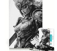 Puzzle da 1000 pezzi con angelo e guerriero samurai,gioco di memoria,qualità premium,taglio laser,attività rilassante per serate tranquille (50x75cm)