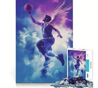 Puzzle da 1000 pezzi con angelo giocatore di basket per adulti Pensa,allenati e gioca Incastra bene i pezzi,non si staccano alleviare lo stress (50x75cm)