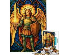 Puzzle da 1000 pezzi con angelo in vetro colorato e spada ideale per adolescenti perfetto per passare il tempo durante le vacanze a casa una sfida stimolante da completare e un regalo antistress