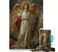 Puzzle da 1000 pezzi con angelo,spada e scudo Gioco di concentrazione,precisione di taglio,hobby affascinante per i momenti di svago (38x26cm)