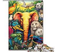 Puzzle da 1000 pezzi con animali africani, realizzato in cartone, regalo perfetto per genitori, amanti e amici - età minima 1000 pezzi(26x38cm)