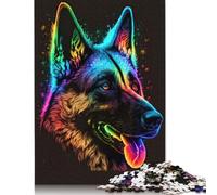 Puzzle da 1000 pezzi con animali al neon e cani per adulti e adolescenti, puzzle di carta per adolescenti, regali, puzzle rilassanti, giochi, 38x26 cm/1000 pezzi