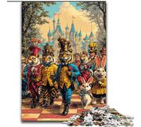 Puzzle da 1000 pezzi con animali da circo, regali per adulti, aiuta il cervello a esercitare i giocattoli avvincenti per coltivare la pazienza, gioco di sfida unico (50x75cm)