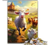 Puzzle da 1000 pezzi con animali da fattoria, adolescenti, coppie e amici per compleanni e Natale (dimensioni: 26x38cm)