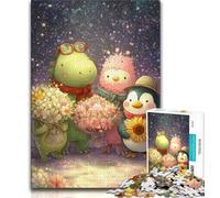 Puzzle da 1000 pezzi con animali dei cartoni animati per adulti e adolescenti, aiuta il cervello a esercitare i giocattoli avvincenti per coltivare la pazienza, gioco di sfida unico 50x75cm