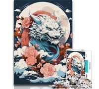Puzzle da 1000 pezzi con animali e draghi colorati per adolescenti antistress sfida difficile migliora l'amore tra coppie (26x38cm)
