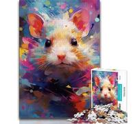 Puzzle da 1000 pezzi con animali e topi, puzzle colorato da 1000 pezzi, antistress, per trascorrere il tempo libero, interazione genitore-figlio (dimensioni 75x50cm)