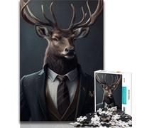 Puzzle da 1000 pezzi con animali e vestiti da cervo per adulti e adolescenti dai 14 anni in su gioco impossibile adulti e adolescenti (26x38cm)