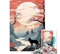 Puzzle da 1000 pezzi con animali in stile retrò giapponese gioco educativo e stimolante divertente e umoristico un ottimo regalo per gli amanti dei giochi (dimensioni 38x26cm)