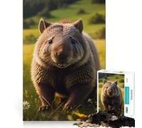 Puzzle da 1000 pezzi con animali sorridenti e vombato un divertente esercizio mentale,pezzi che si incastrano perfettamente e con precisione,un modo coinvolgente per passare il tempo libero (50x75cm)