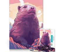 Puzzle da 1000 pezzi con animali,stampa Risograph,taglio premium,gioco,esercizio mentale,pace,divertimento,regalo di compleanno (38x26cm)