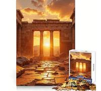 Puzzle da 1000 pezzi con antiche rovine al tramonto, ideale per adolescenti, stimola la memoria e crea un'atmosfera divertente Bordi nitidi Regalo perfetto per le vacanze (38x52cm)