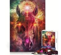 Puzzle da 1000 pezzi con antico rituale del cavallo per adolescenti Chiarezza mentale, divertimento rilassante, blocco perfetto, regalo stagionale (38x26cm)