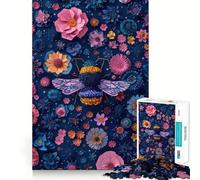 Puzzle da 1000 pezzi con ape,incastro perfetto,gioco creativo e stimolante per la mente,ideale per il tempo libero e come regalo di compleanno (38x52cm)