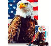 Puzzle da 1000 pezzi con aquila calva americana,gioco di memoria,superficie liscia e priva di sbavature,sfida divertente per il tempo libero (50x75cm)