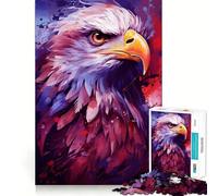 Puzzle da 1000 pezzi con aquila calva americana per adulti Pensa,allena,gioca Incastra bene i pezzi,nessun pezzo si stacca alleviare lo stress (38x52cm)