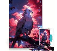 Puzzle da 1000 pezzi con aquila celeste,bordo fine e scenografico,attività creativa per stimolare la mente,gioco rilassante,regalo di Natale divertente (38x52cm)
