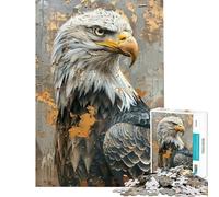 Puzzle da 1000 pezzi con aquila color beige ideale per adolescenti ideale come decorazione murale per adulti e famiglie con un disegno da assemblare e una sfida educativa (dimensioni 38x26cm)