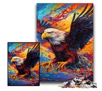 Puzzle da 1000 pezzi con aquila colorata in cartone, 26x38cm, sfida per la mente, attività educativa per adolescenti