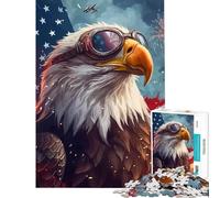Puzzle da 1000 pezzi con aquila e bandiera americana gioco educativo e coinvolgente per coltivare la pazienza l'arte l'analisi e la logica (dimensioni 38x52cm)